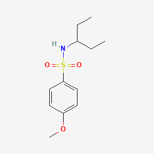 molecular formula C12H19NO3S B5716465 N-(1-ethylpropyl)-4-methoxybenzenesulfonamide 