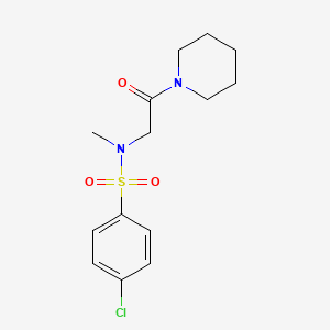 molecular formula C14H19ClN2O3S B5716483 4-chloro-N-methyl-N-[2-oxo-2-(1-piperidinyl)ethyl]benzenesulfonamide 