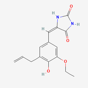 molecular formula C15H16N2O4 B5716484 5-(3-allyl-5-ethoxy-4-hydroxybenzylidene)-2,4-imidazolidinedione 
