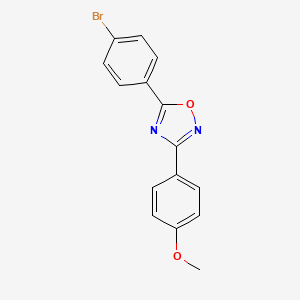 molecular formula C15H11BrN2O2 B5716508 5-(4-bromophenyl)-3-(4-methoxyphenyl)-1,2,4-oxadiazole 