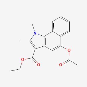 molecular formula C19H19NO4 B5716516 ethyl 5-(acetyloxy)-1,2-dimethyl-1H-benzo[g]indole-3-carboxylate 