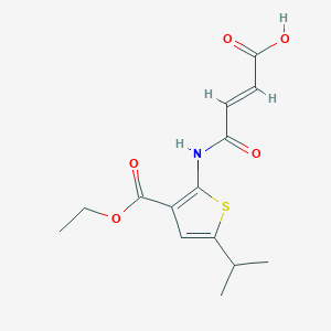 molecular formula C14H17NO5S B5716524 4-{[3-(ethoxycarbonyl)-5-isopropyl-2-thienyl]amino}-4-oxo-2-butenoic acid 