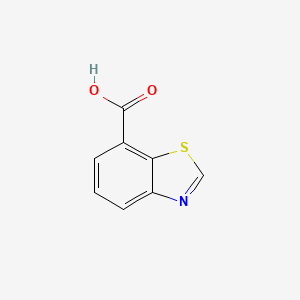molecular formula C8H5NO2S B571653 Benzo[d]thiazole-7-carboxylic acid CAS No. 677304-83-5