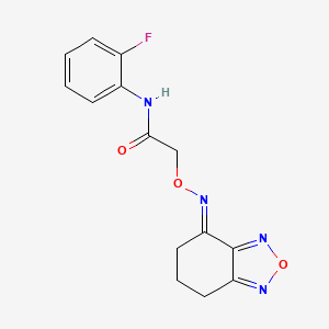 2-[(6,7-dihydro-2,1,3-benzoxadiazol-4(5H)-ylideneamino)oxy]-N-(2-fluorophenyl)acetamide