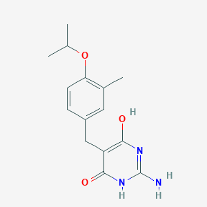 molecular formula C15H19N3O3 B5716535 2-amino-5-(4-isopropoxy-3-methylbenzyl)-4,6-pyrimidinediol 