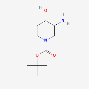 molecular formula C10H20N2O3 B571654 Tert-butyl 3-amino-4-hydroxypiperidine-1-carboxylate CAS No. 454709-92-3