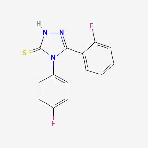 molecular formula C14H9F2N3S B5716554 5-(2-fluorophenyl)-4-(4-fluorophenyl)-2,4-dihydro-3H-1,2,4-triazole-3-thione 