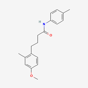 molecular formula C19H23NO2 B5716586 4-(4-methoxy-2-methylphenyl)-N-(4-methylphenyl)butanamide 