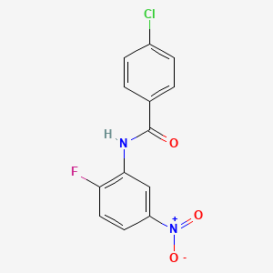 molecular formula C13H8ClFN2O3 B5716601 4-chloro-N-(2-fluoro-5-nitrophenyl)benzamide 