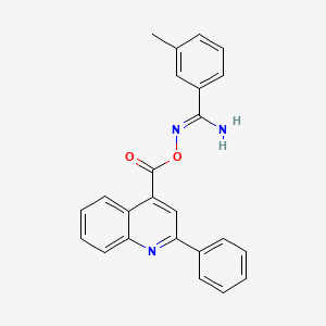 molecular formula C24H19N3O2 B5716608 3-methyl-N'-{[(2-phenyl-4-quinolinyl)carbonyl]oxy}benzenecarboximidamide CAS No. 690645-96-6