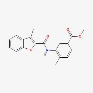 molecular formula C19H17NO4 B5716613 methyl 4-methyl-3-{[(3-methyl-1-benzofuran-2-yl)carbonyl]amino}benzoate 