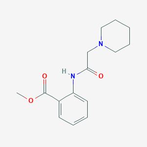 molecular formula C15H20N2O3 B5716619 methyl 2-[(1-piperidinylacetyl)amino]benzoate CAS No. 64689-25-4