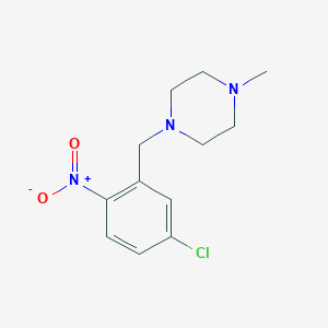 molecular formula C12H16ClN3O2 B5716626 1-(5-chloro-2-nitrobenzyl)-4-methylpiperazine 