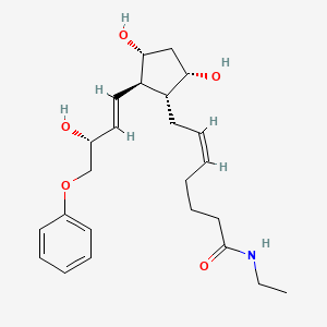 molecular formula C24H35NO5 B571663 Dechloro ethylcloprostenolamide CAS No. 951319-59-8