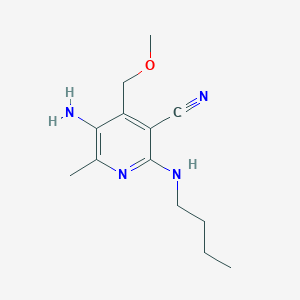 molecular formula C13H20N4O B5716642 5-amino-2-(butylamino)-4-(methoxymethyl)-6-methylnicotinonitrile 
