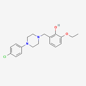 molecular formula C19H23ClN2O2 B5716658 2-{[4-(4-chlorophenyl)-1-piperazinyl]methyl}-6-ethoxyphenol 