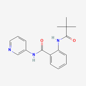 molecular formula C17H19N3O2 B5716676 2-[(2,2-dimethylpropanoyl)amino]-N-3-pyridinylbenzamide 