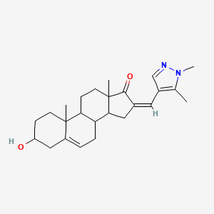 molecular formula C25H34N2O2 B5716679 16-[(1,5-dimethyl-1H-pyrazol-4-yl)methylene]-3-hydroxyandrost-5-en-17-one 