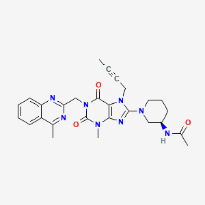 molecular formula C27H30N8O3 B571670 Unii-Z82X63Q1Z5 CAS No. 1803079-49-3
