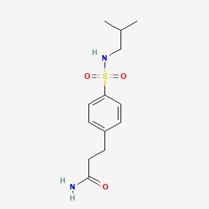 molecular formula C13H20N2O3S B5716715 3-{4-[(isobutylamino)sulfonyl]phenyl}propanamide 