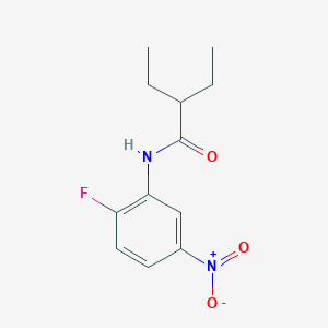 molecular formula C12H15FN2O3 B5716717 2-ethyl-N-(2-fluoro-5-nitrophenyl)butanamide 