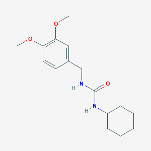 molecular formula C16H24N2O3 B5716731 N-cyclohexyl-N'-(3,4-dimethoxybenzyl)urea 