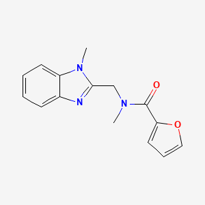molecular formula C15H15N3O2 B5716742 N-methyl-N-[(1-methyl-1H-benzimidazol-2-yl)methyl]-2-furamide 
