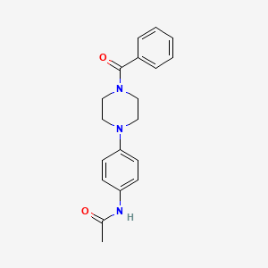 molecular formula C19H21N3O2 B5716749 N-[4-(4-benzoyl-1-piperazinyl)phenyl]acetamide 