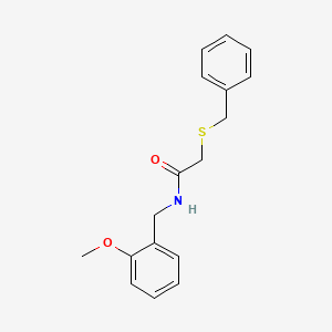 molecular formula C17H19NO2S B5716758 2-(benzylthio)-N-(2-methoxybenzyl)acetamide 