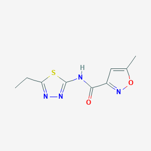 molecular formula C9H10N4O2S B5716786 N-(5-ethyl-1,3,4-thiadiazol-2-yl)-5-methyl-3-isoxazolecarboxamide 