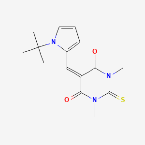 molecular formula C15H19N3O2S B5716788 5-[(1-tert-butyl-1H-pyrrol-2-yl)methylene]-1,3-dimethyl-2-thioxodihydro-4,6(1H,5H)-pyrimidinedione 