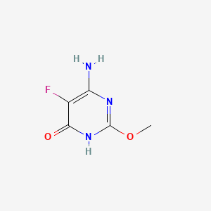molecular formula C5H6FN3O2 B571679 6-amino-5-fluoro-2-methoxypyrimidin-4(1H)-one CAS No. 116092-13-8