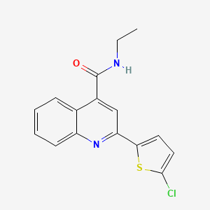 molecular formula C16H13ClN2OS B5716791 2-(5-chloro-2-thienyl)-N-ethyl-4-quinolinecarboxamide CAS No. 5696-18-4