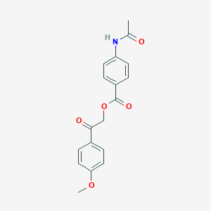 molecular formula C18H17NO5 B5716804 2-(4-methoxyphenyl)-2-oxoethyl 4-(acetylamino)benzoate 