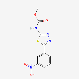 molecular formula C10H8N4O4S B5716809 methyl [5-(3-nitrophenyl)-1,3,4-thiadiazol-2-yl]carbamate 