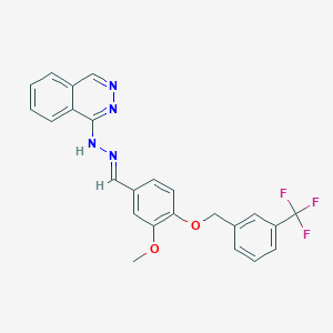 3-methoxy-4-{[3-(trifluoromethyl)benzyl]oxy}benzaldehyde phthalazin-1-ylhydrazone