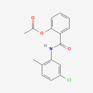 molecular formula C16H14ClNO3 B5716824 2-{[(5-chloro-2-methylphenyl)amino]carbonyl}phenyl acetate 