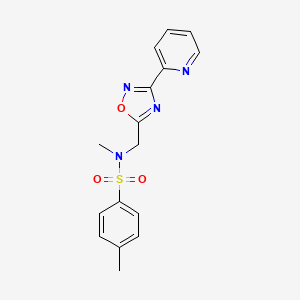 molecular formula C16H16N4O3S B5716832 N,4-dimethyl-N-{[3-(2-pyridinyl)-1,2,4-oxadiazol-5-yl]methyl}benzenesulfonamide 