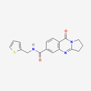 molecular formula C17H15N3O2S B5716835 9-oxo-N-(2-thienylmethyl)-1,2,3,9-tetrahydropyrrolo[2,1-b]quinazoline-6-carboxamide 
