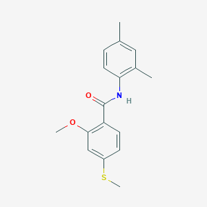 molecular formula C17H19NO2S B5716837 N-(2,4-dimethylphenyl)-2-methoxy-4-(methylthio)benzamide 