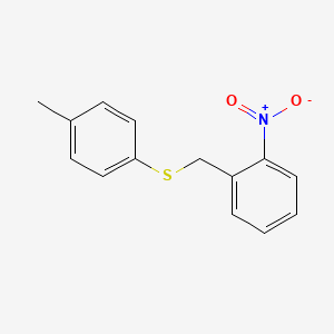 molecular formula C14H13NO2S B5716846 1-{[(4-methylphenyl)thio]methyl}-2-nitrobenzene 
