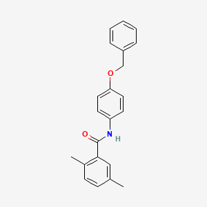 molecular formula C22H21NO2 B5716854 N-[4-(benzyloxy)phenyl]-2,5-dimethylbenzamide 