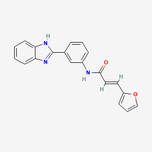 molecular formula C20H15N3O2 B5716862 N-[3-(1H-benzimidazol-2-yl)phenyl]-3-(2-furyl)acrylamide 