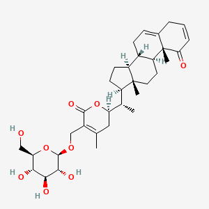 molecular formula C34H48O9 B571687 Daturametelin A CAS No. 113683-15-1