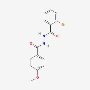 molecular formula C15H13BrN2O3 B5716878 2-bromo-N'-(4-methoxybenzoyl)benzohydrazide 