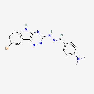 4-(dimethylamino)benzaldehyde (8-bromo-5H-[1,2,4]triazino[5,6-b]indol-3-yl)hydrazone