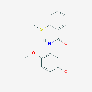 molecular formula C16H17NO3S B5716890 N-(2,5-dimethoxyphenyl)-2-(methylthio)benzamide 