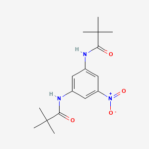 molecular formula C16H23N3O4 B5716897 N,N'-(5-nitro-1,3-phenylene)bis(2,2-dimethylpropanamide) 