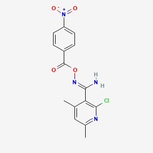 molecular formula C15H13ClN4O4 B5716900 2-chloro-4,6-dimethyl-N'-[(4-nitrobenzoyl)oxy]pyridine-3-carboximidamide 