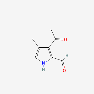 molecular formula C8H9NO2 B571692 3-acetyl-4-methyl-1H-pyrrole-2-carbaldehyde CAS No. 124815-00-5